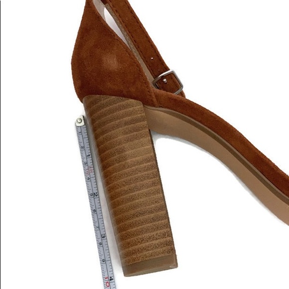 Steve Madden Cognac Sued Block Heel 👡🔥 - Picture 4 of 6